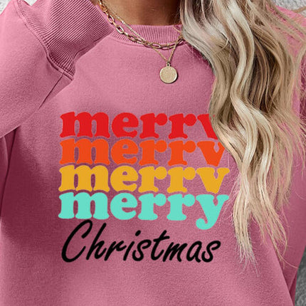 MERRY CHRISTMAS Graphic Long Sleeve Sweatshirt