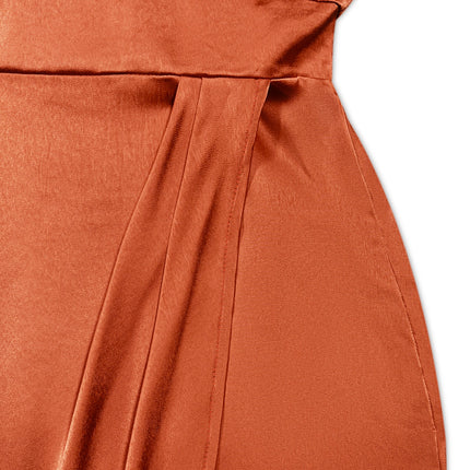 Slit Surplice Sleeveless Midi Dress