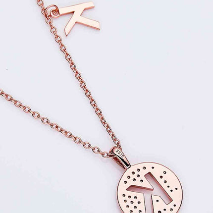 Adored Moissanite K to T Pendant Necklace