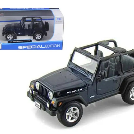 Jeep Wrangler Rubicon Dark Blue 1/27 Diecast Model Car by Maisto