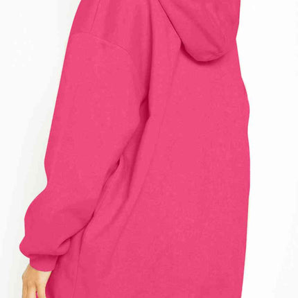 Simply Love Simply Love Full Size LETÃ¢â‚¬â„¢S GO GIRLS Graphic Dropped Shoulder Hoodie