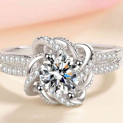 1 Carat Moissanite 925 Sterling Silver Ring