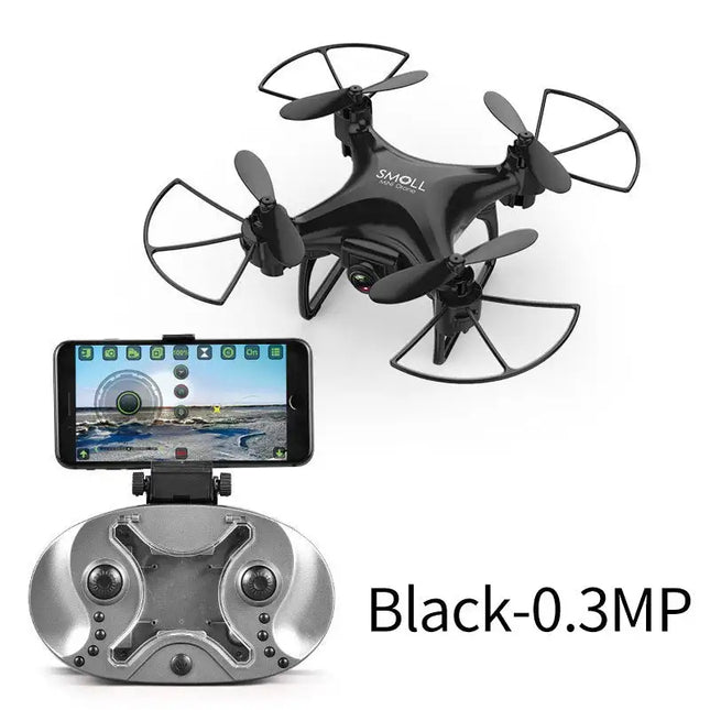 Color: negro 0.3mp - s26 mini avión de cuatro ejes hd wifi cámara aérea control remoto avión resistente drone niño juguetes transfronterizos