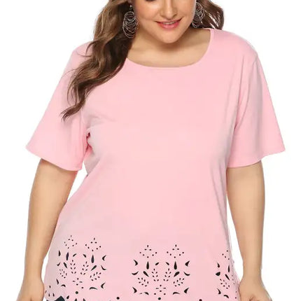 Women's Plus Size Short Sleeve Solid Top