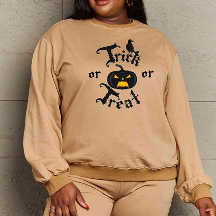 Simply Love Full Size TRICK OR TREAT Graphic Sweatshirt