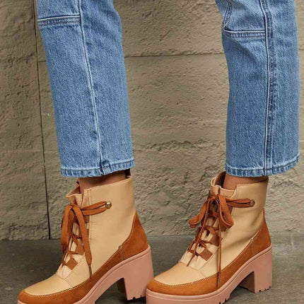 East Lion Corp Lace Up Lug Booties