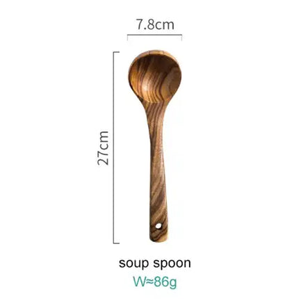 Thailand Teak Natural Wood Tableware Spoon Ladle Turner
