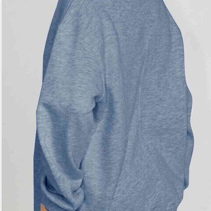 Simply Love Simply Love Full Size HAPPY MIND HAPPY LIFE SKULL Graphic Sweatshirt