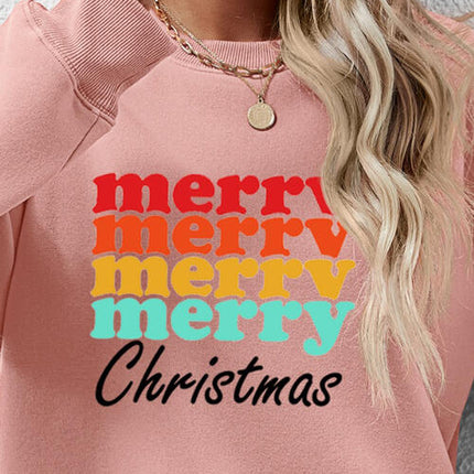 MERRY CHRISTMAS Graphic Long Sleeve Sweatshirt