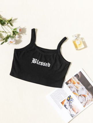 BLESSED Spaghetti Strap Cami