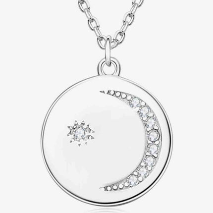 Moissanite Round Pendant Necklace