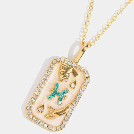 Rhinestone Constellation Pendant Copper Necklace