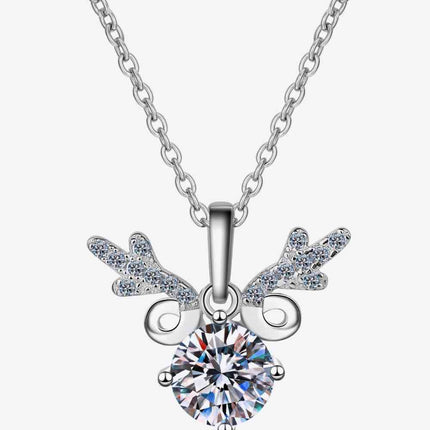 1 Carat Moissanite 925 Sterling Silver Necklace