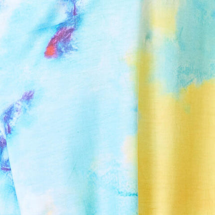 Double Take Tie-Dye V-Neck Twisted Dress