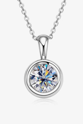 2 Carat Moissanite 925 Sterling Silver Necklace