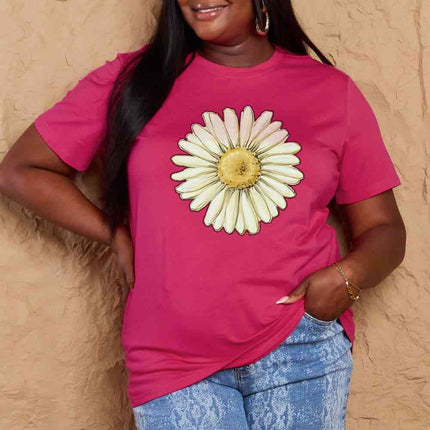 Simply Love Full Size FLOWER Graphic Cotton Tee