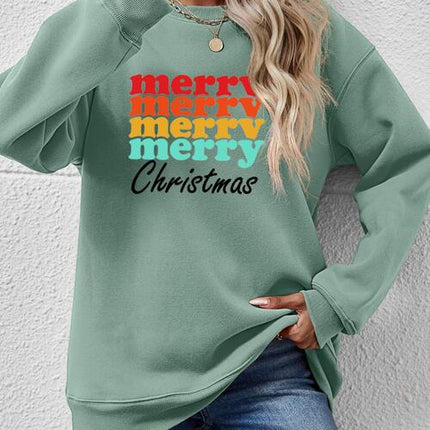 MERRY CHRISTMAS Graphic Long Sleeve Sweatshirt