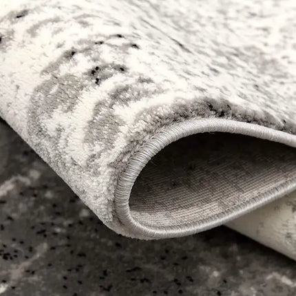 7' X 9' Gray Faded Filigree Pattern Area Rug