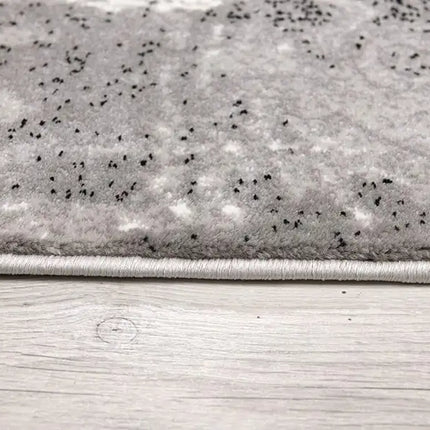 7' X 9' Gray Faded Filigree Pattern Area Rug