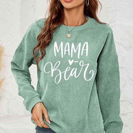 MAMA Graphic Round Neck Sweatshirt