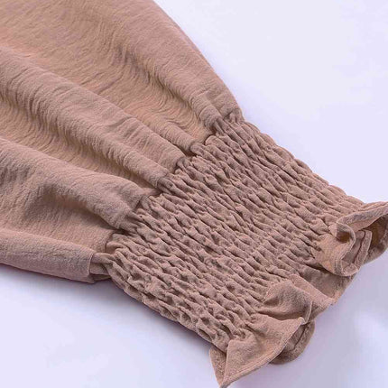 Tied Flounce Sleeve Plunge Romper