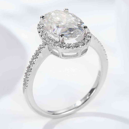 4.5 Carat Moissanite Halo Ring
