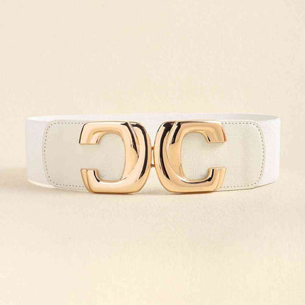 Zinc Alloy Buckle Elastic Wide Belt