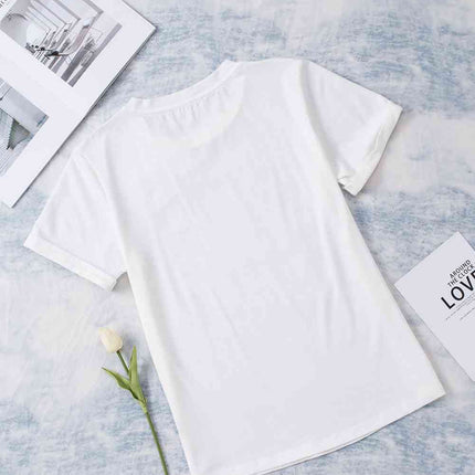 Leopard Floral Graphic Round Neck Tee - Vickie Lynn's