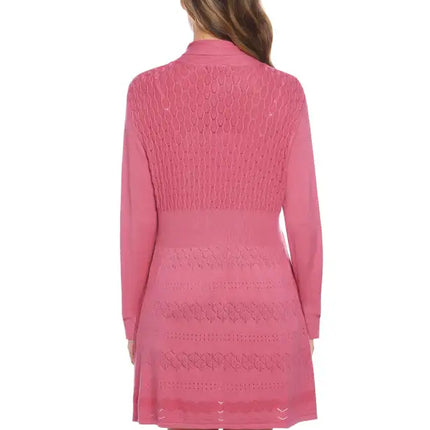 Cárdigan de manga larga de punto abierto para mujer 