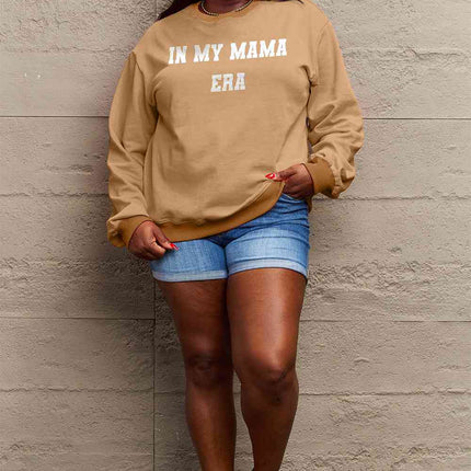 Simply Love Full Size IN MY MAMA EAR Graphic Sweatshirt