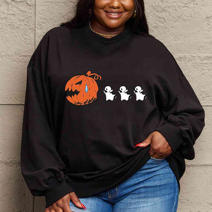 Simply Love Full Size Graphic Dropped Shoulder Sweatshirt