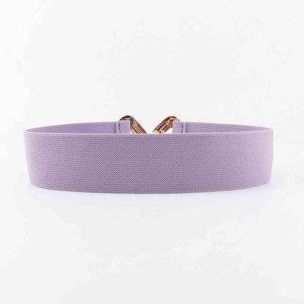 Geometric Buckle Elastic Wide Belt
