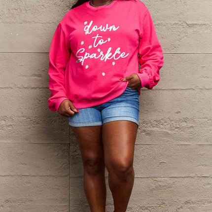 Simply Love Full Size Letter Graphic Long Sleeve Sweatshirt