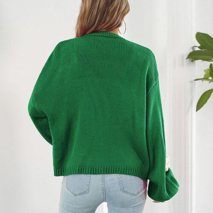 Floral Open Front Long Sleeve Cardigan