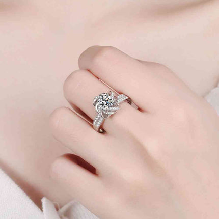 1 Carat Moissanite 925 Sterling Silver Ring