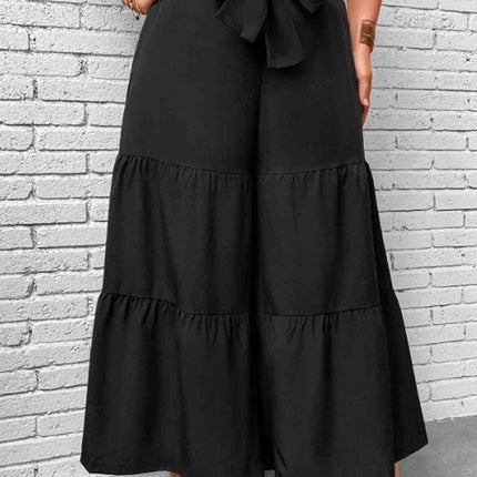 Plus Size Tiered Wide Leg Pants