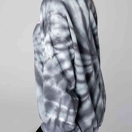 WEEKEND LOVER Graphic Tie-Dye Sweatshirt