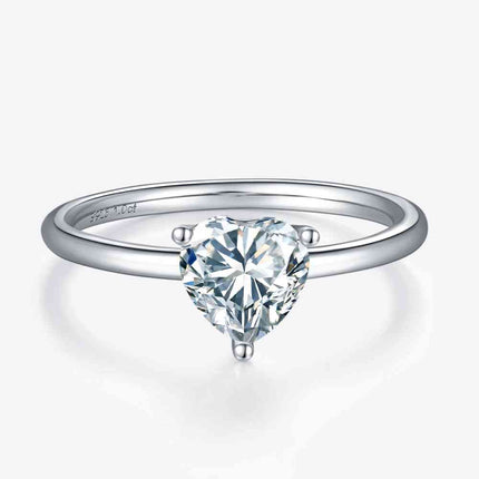 1 Carat Moissanite 925 Sterling Silver Solitaire Ring