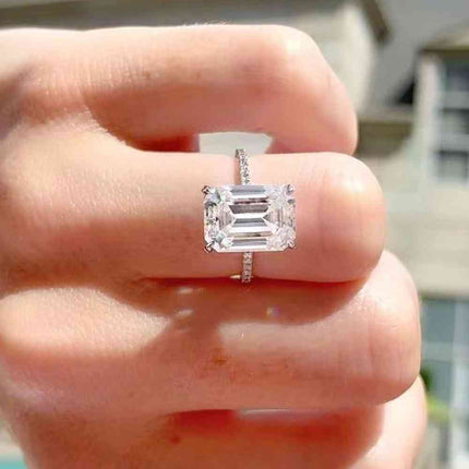 5 Carat Moissanite Side Stone Ring