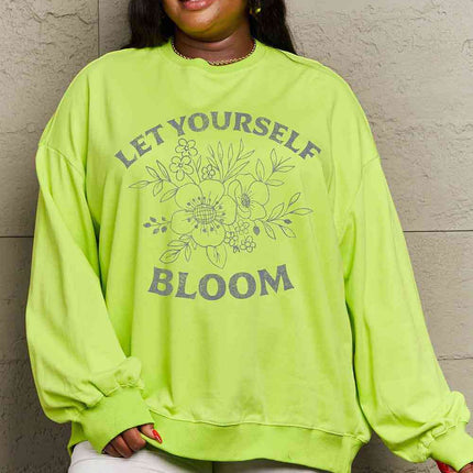 Simply Love Simply Love Full Size LET YOURSELF BLOOM Graphic Sweatshirt
