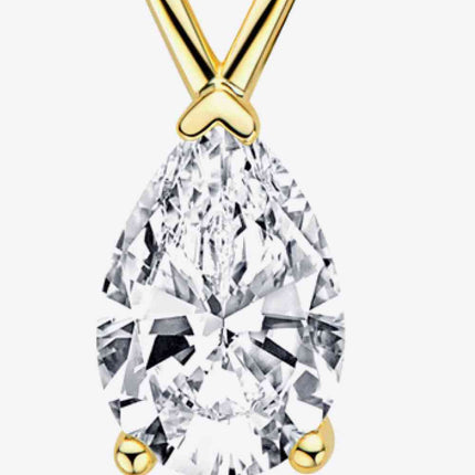 1.5 Carat Moissanite Pendant 925 Sterling Silver Necklace