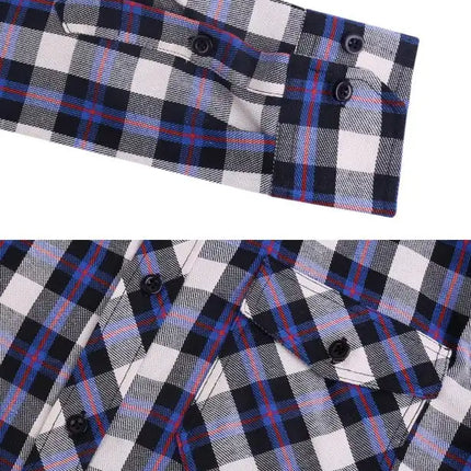 Men's Flannel Plaid Long Sleeve Shirt