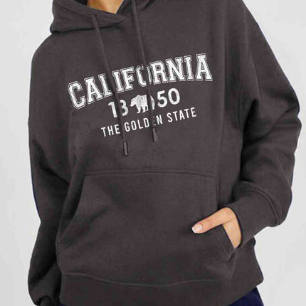 Simply Love Simply Love Full Size CALIFORNIA 1850 THE GOLDEN STATE Graphic Hoodie
