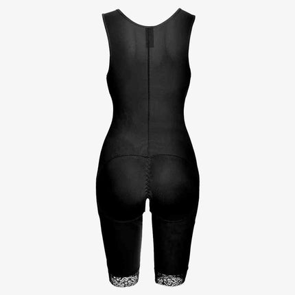 Full Size Lace Trim Shapewear with Zipper