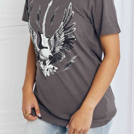 mineB Full Size Eagle Graphic Tee Shirt