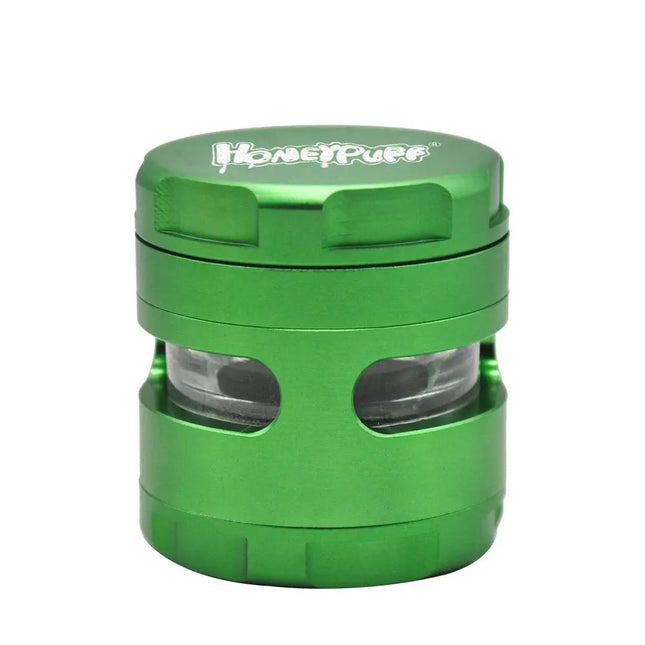 Honeypuff 4 Layer Herb Grinder with Transparent Window 61 MM (7 Color)