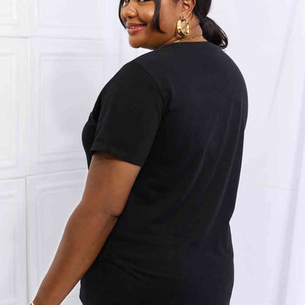 Simply Love Full Size FOOTBALL MOM Graphic Cotton Tee