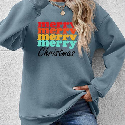 MERRY CHRISTMAS Graphic Long Sleeve Sweatshirt