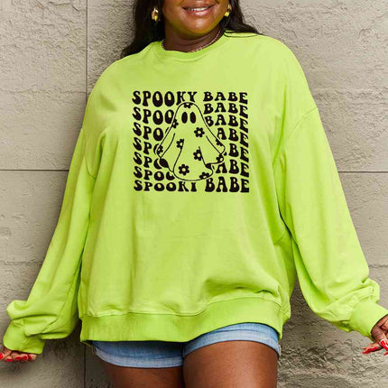 Simply Love Full Size SPOOKY BABE Graphic Sweatshirt