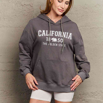 Simply Love Simply Love Full Size CALIFORNIA 1850 THE GOLDEN STATE Graphic Hoodie